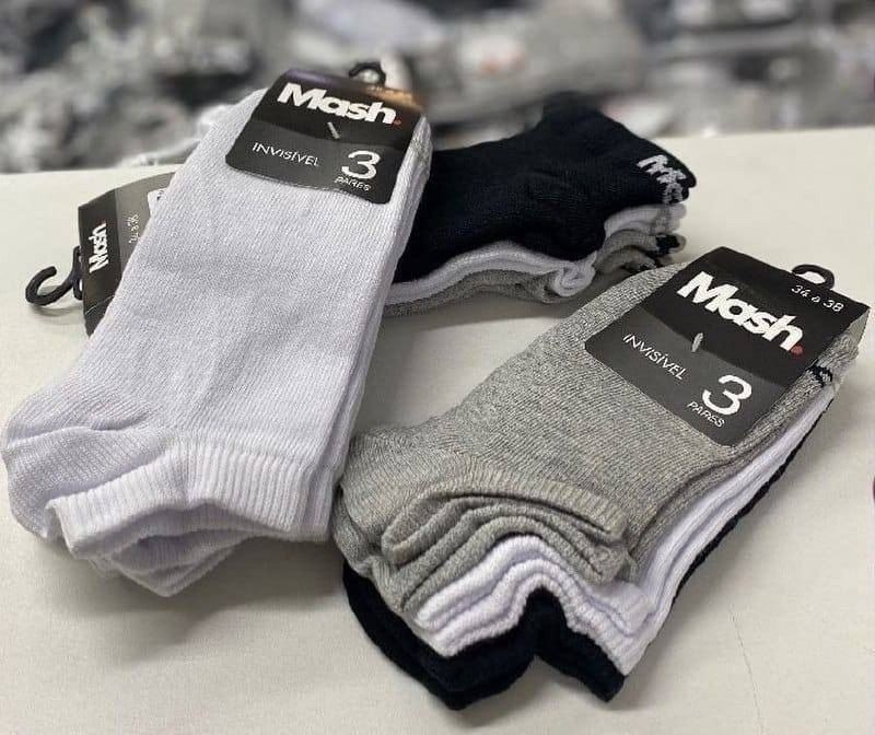 Kit 10 Pares Meias Mash Invisível Esportiva Algodão Original