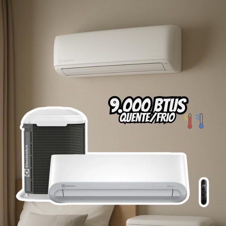 Ar-Condicionado Electrolux Split 9.000 BTUs Color Adapt Quente/Frio (UI09R/UE09R) 220V