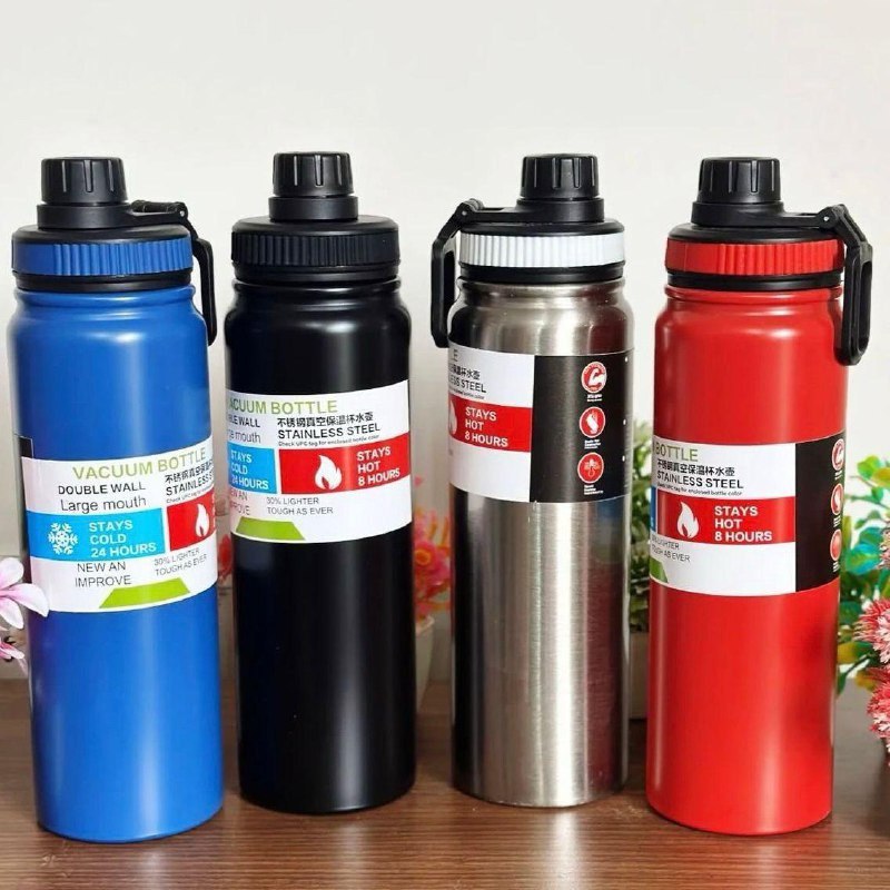 800mlgarrafa Térmica Água Squeeze Inox Academiaquente E Frio