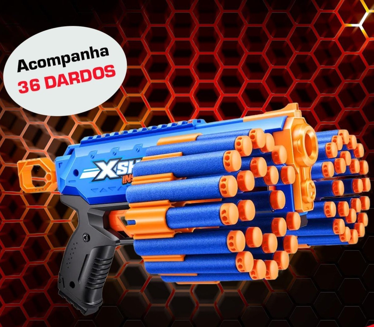 Insanity Maniac Pistol Candide Lançador de Dardos X-Shot Acompanha 24 Dardos