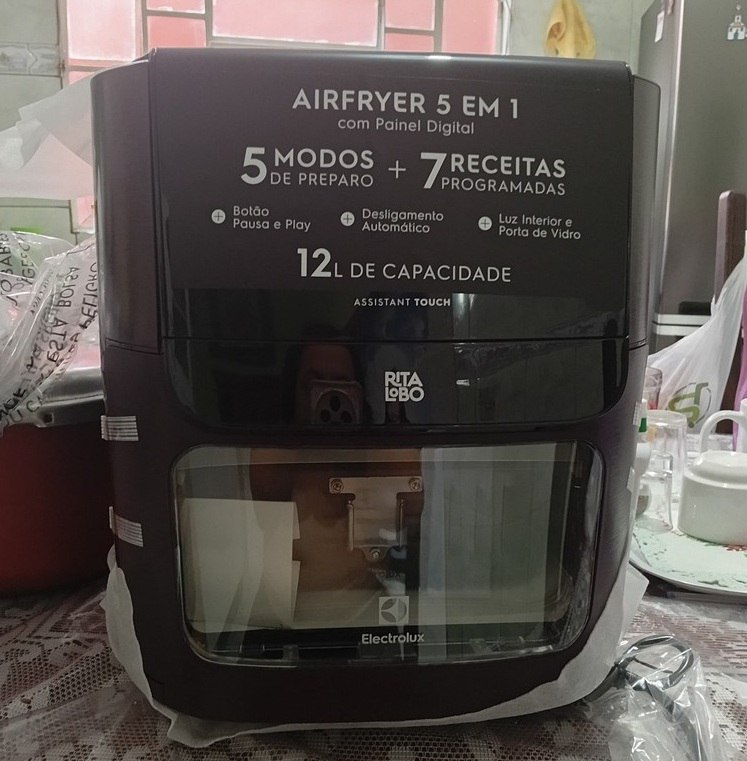 Fritadeira Airfryer Oven 5 em 1 Electrolux 12L Painel Touch Digital Vermelho - 110v/220v