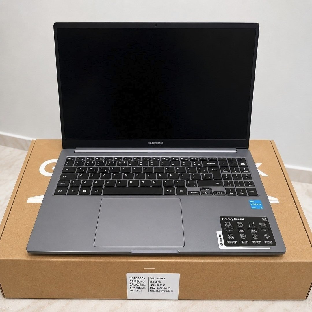 Notebook Samsung Galaxy Book4 Intel Core 3-100U, Windows 11 Home, 8GB, 256GB SSD, UHD Graphics, 15.6" Full HD LED, 1.55kg