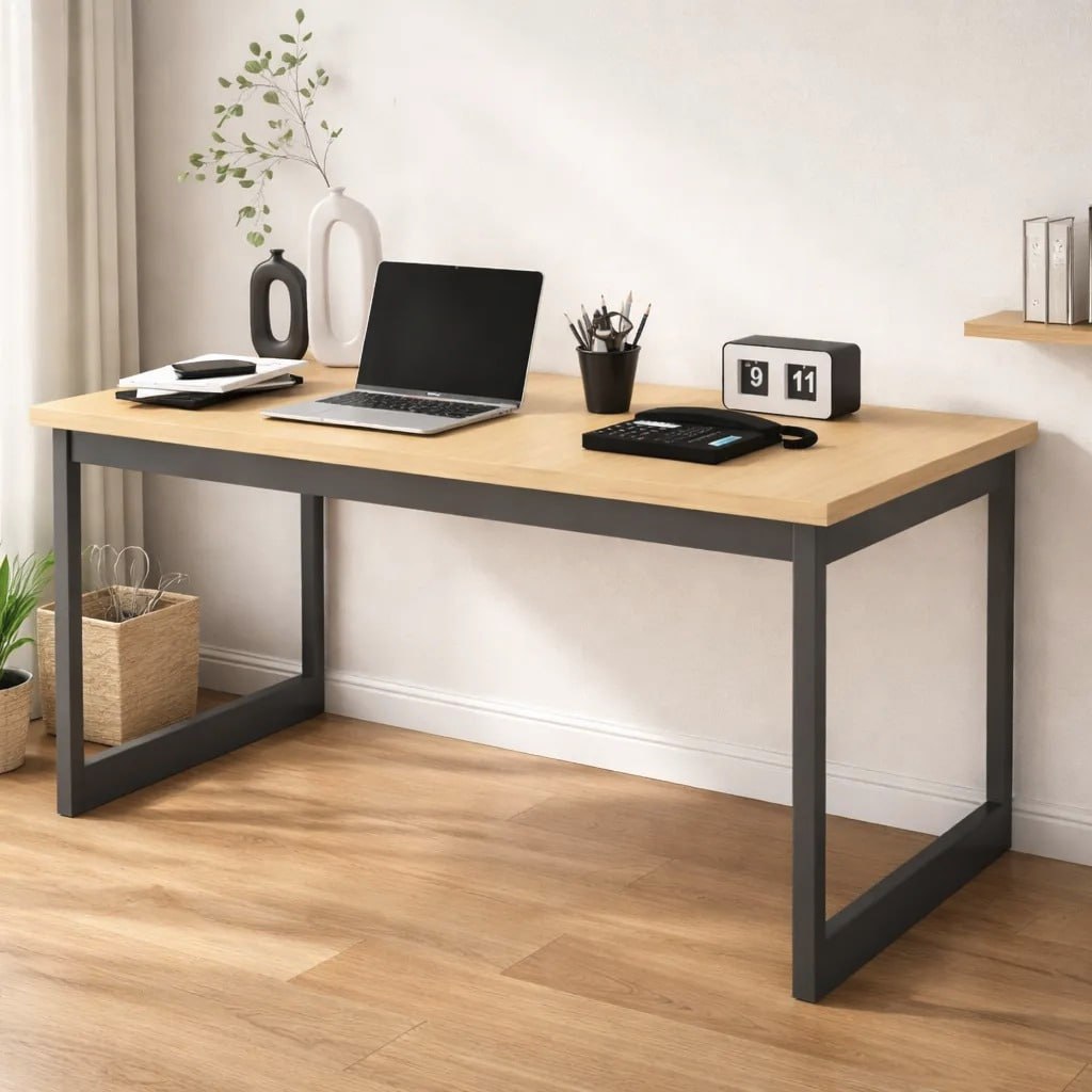 Mesa Escritório Industrial 150x60 Reforçado Ferro Homeoffice