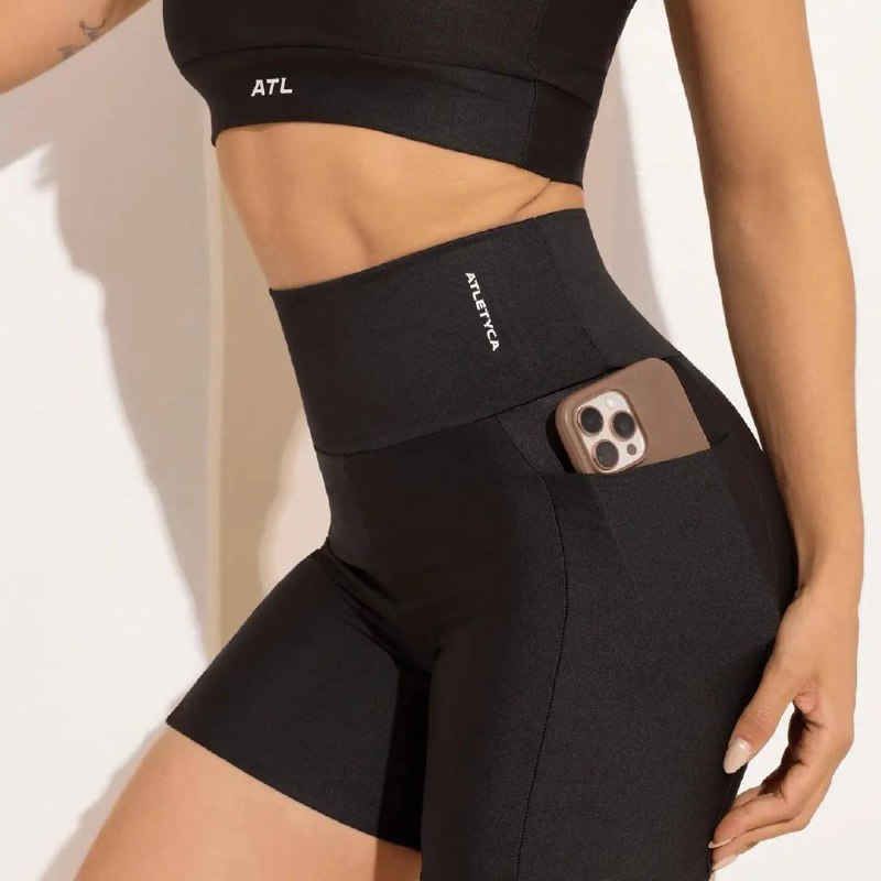 Short Fitness Feminino Academia Com Bolsos Laterais