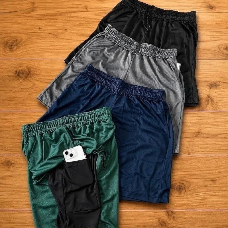🤓Kit 4 Shorts 2 Em 1 Duplo Dryfit Masculino Compressão Térmic