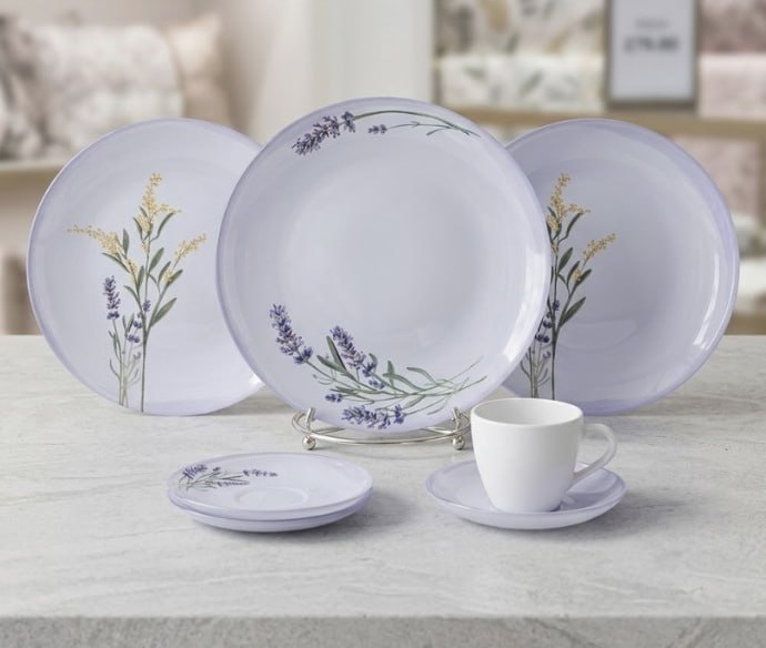 Aparelho De Jantar Tramontina Campestre Em Porcelana Flora Florido